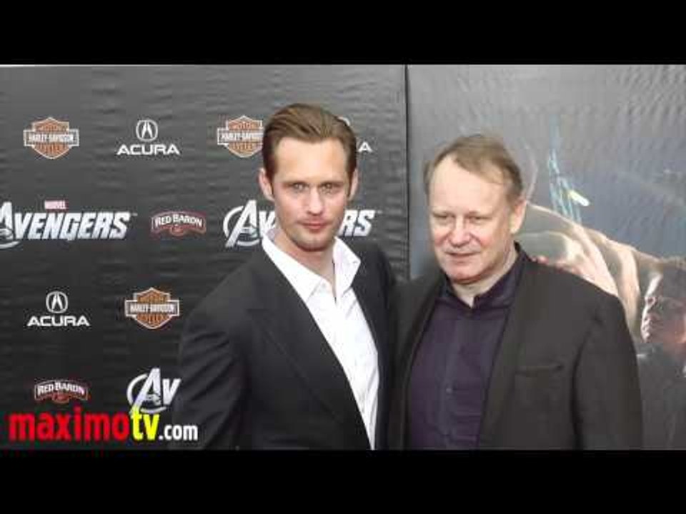 Alexander Skarsgard and Stellan Skarsgard at "The Avengers" Premiere Arrivals