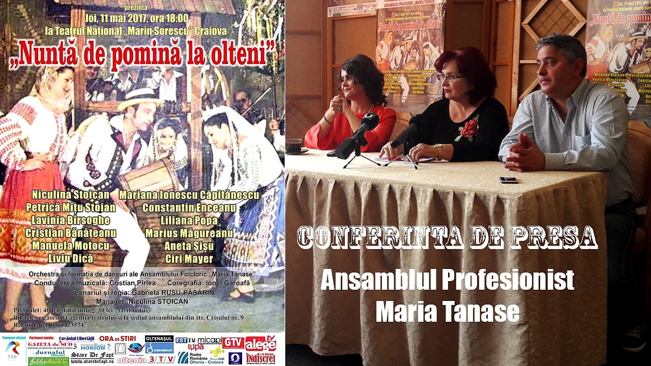 Nunta de pomina la olteni - stire si materiale conferinta de presa