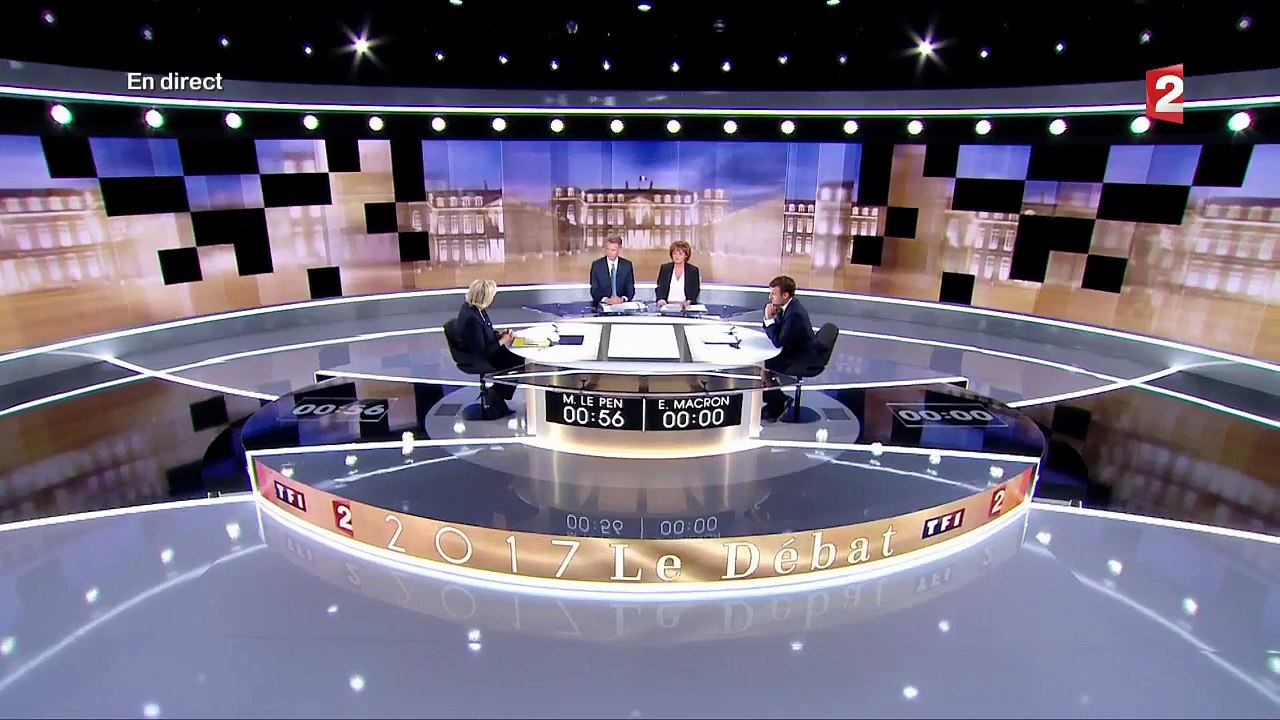 Présidentielle : Marine Le Pen attaque Emmanuel Macron dès le le début du débat