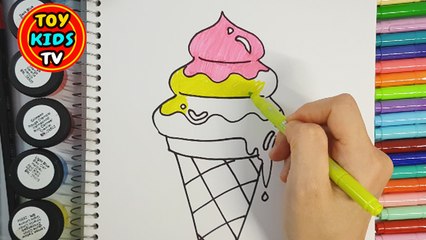 How to draw an Ice cream for kids | 10 Minute Challenge!