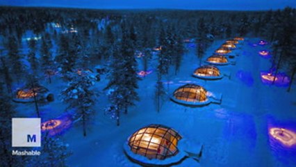 Sleep right under the Northern Lights in this futuristic glass igloo