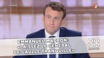 Emmanuel Macron: «Laissez le Général de Gaulle tranquille»