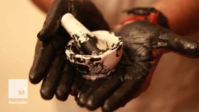 These artists are painting with ink made from air pollution