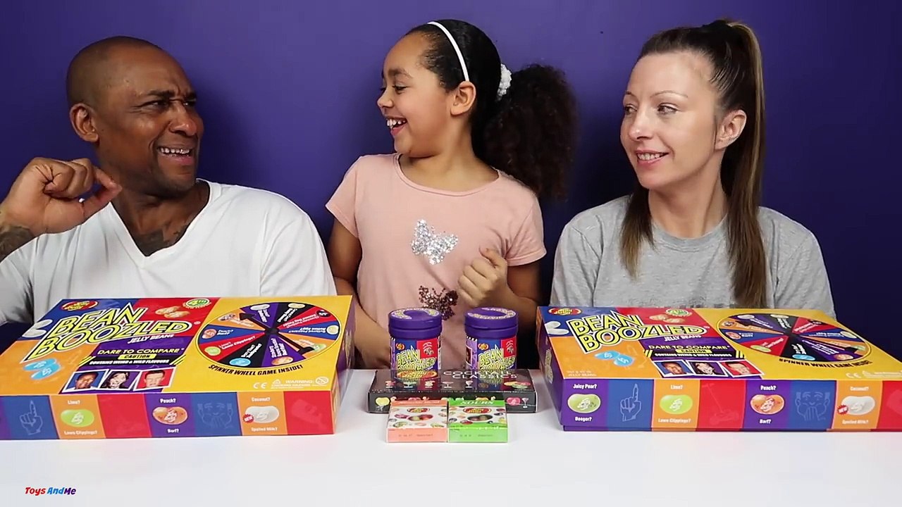 BEAN BOOZLED CHALLENGE! Parents Eat Super Gross Jelly Beans Candy Daddy Freaks Out video