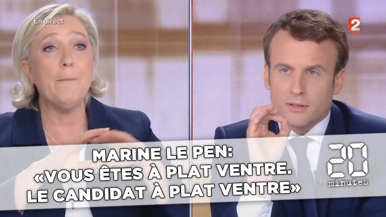 Marine Le Pen: «Vous êtes à plat ventre. Le candidat à plat ventre!»