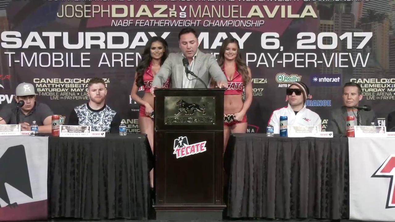 Oscar saying BE BOLD AND WATCH THE PPV