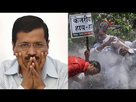 BJP protests outside Kejriwal's residence over snooping