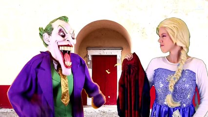 Frozen Elsa & Spiderman GO TO THE MOVIES! w/ Joker Maleficent Hulk Princess Belle! Superhero Fun IRL
