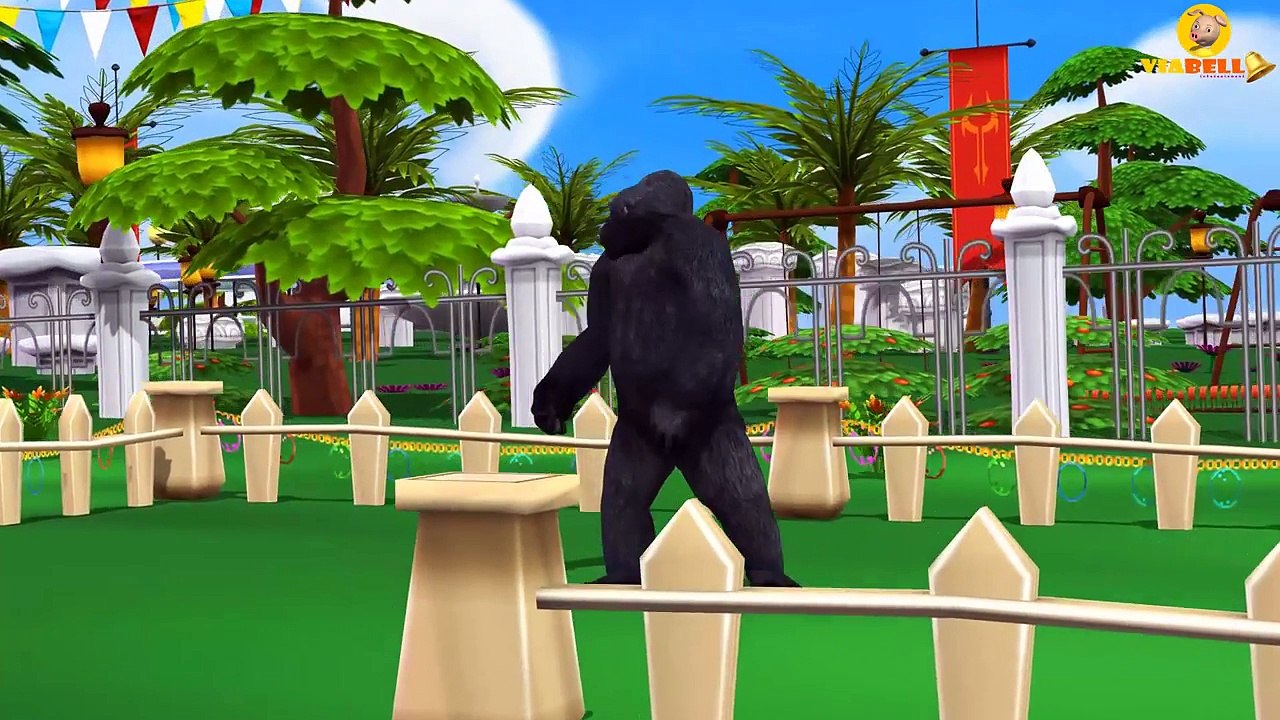 Learn Colors with Dinosaur King Kong Playing Colors Balls with Little Babies | Colors Songs for Kids