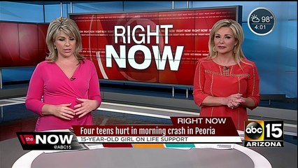 Teen on life support after Peoria car crash
