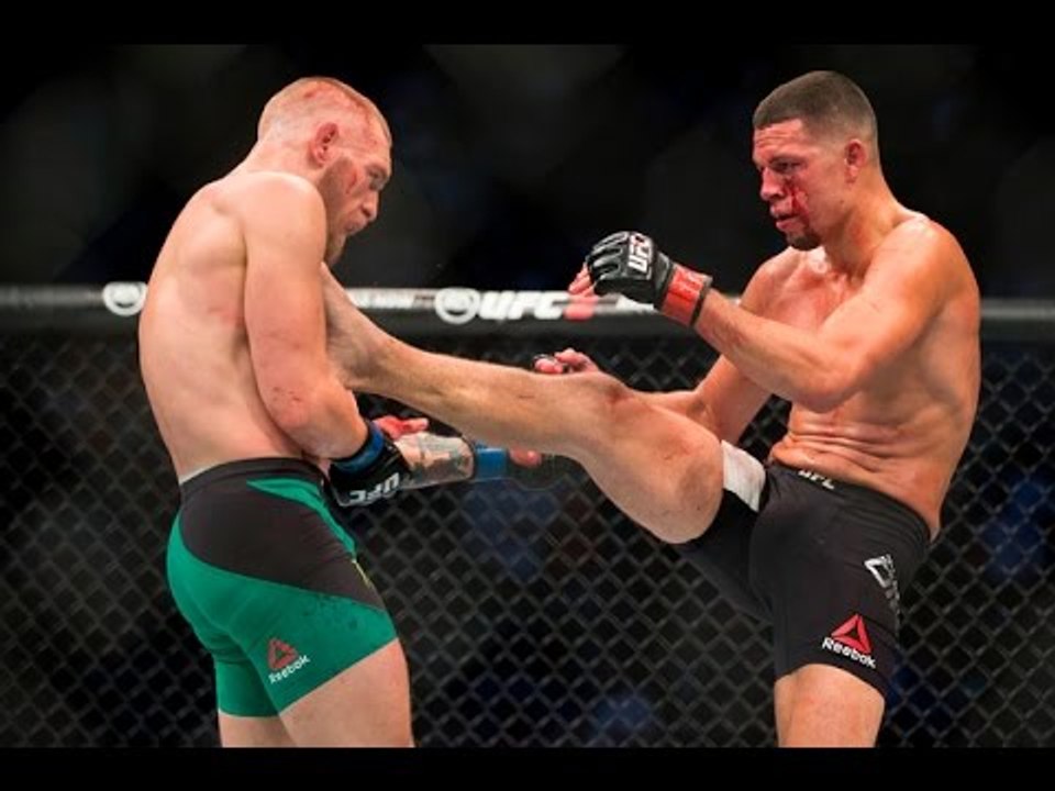 Epic Nate Diaz Is A G Lands Big Kick Lesson: You Don't Play Fighting EsNews Boxing