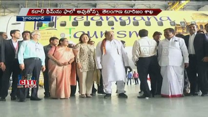 Telangana Tourism branded SpiceJet aircraft unveiled