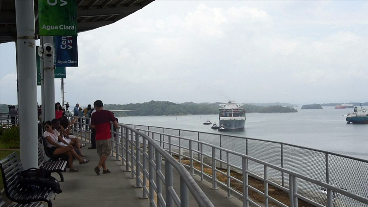 Hong Kong ship biggest ever to pass through Panama Canal