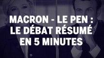 Présidentielle 2017 : le débat entre Emmanuel Macron et Marine Le Pen résumé en 5 minutes