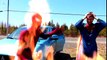 Spiderman and Frozen Elsa Break up- w_ Pink Spidergirl vs Joker, Superman, Hulk & Snake Prank -)