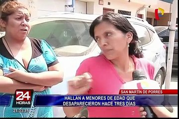 SMP: encuentran a menores de edad que desaparecieron hace tres días