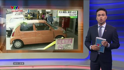 Ô TÔ LAO VÀO BỆNH VIỆN TẠI NHẬT BẢN _ CHÀO BUỔI SÁNG [03_05_2017]