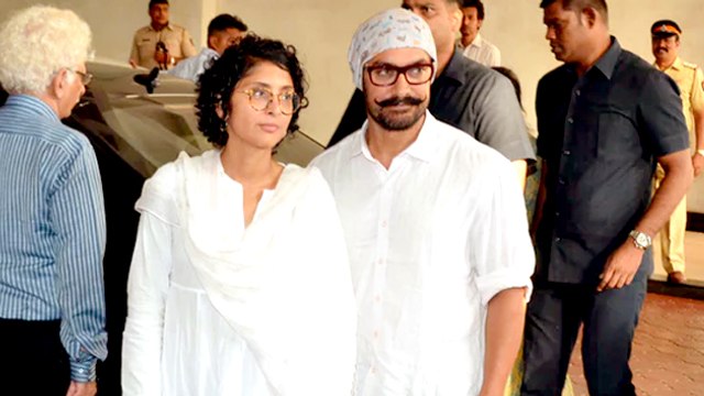 Aamir Khan & Kiran Rao Attend Vinod Khanna's Prayer Meet