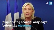 French presidential candidate Marine Le Pen caught plagiarizing