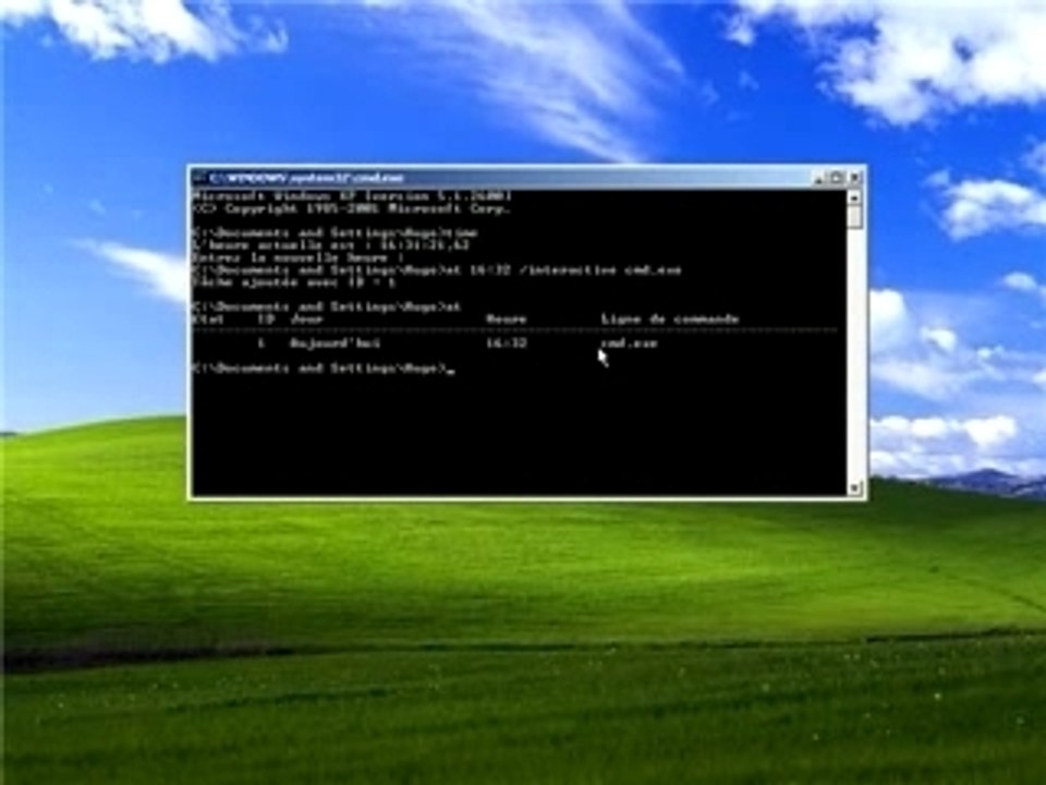 Compte System Windows XP