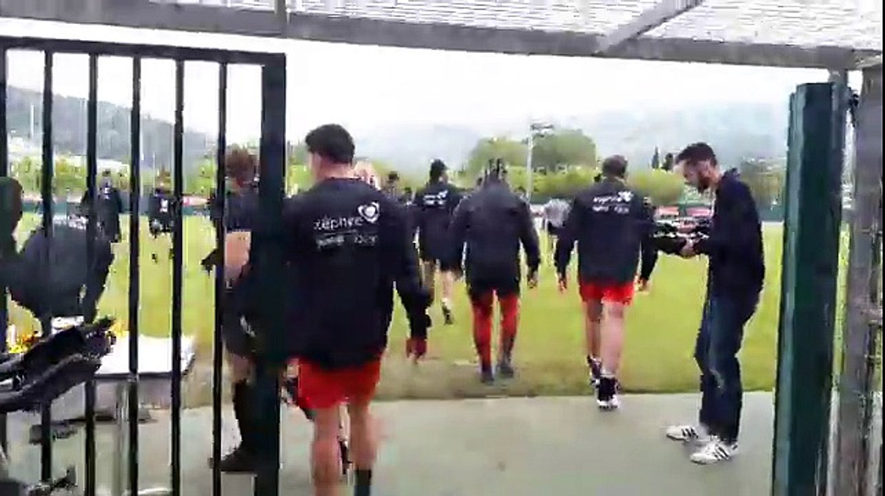 RCT à l'entraînement avant la conf de presse