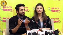 AYUSHMANN & PARINEETI VISIT RADIO MIRCHI STUDIO FOR MERI PYAARI BINDU