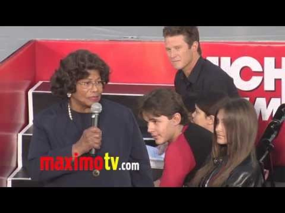 Katherine, Paris, Prince, Blanket Jackson at MJ's Hand And Footprint Ceremony
