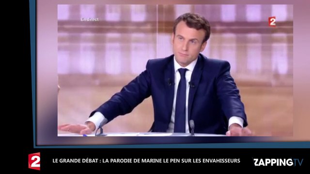 Le Débat : Marine Le Pen devient la risée du web en évoquant Les envahisseurs (vidéo)