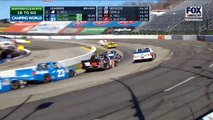 NASCAR Camping World Truck Series 2017. Martinsville Speedway. Bell & Cindric Crash