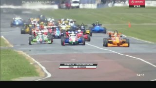 Formula 4 Nueva Generacion 2017. Final 1 Autódromo Roberto José Mouras. 1st Lap Crash