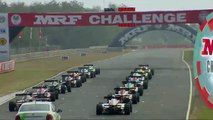 MRF Challenge Formula 2000 2017. Race 4 Madras Motor Race Track. Ralf Aron Crash Flip