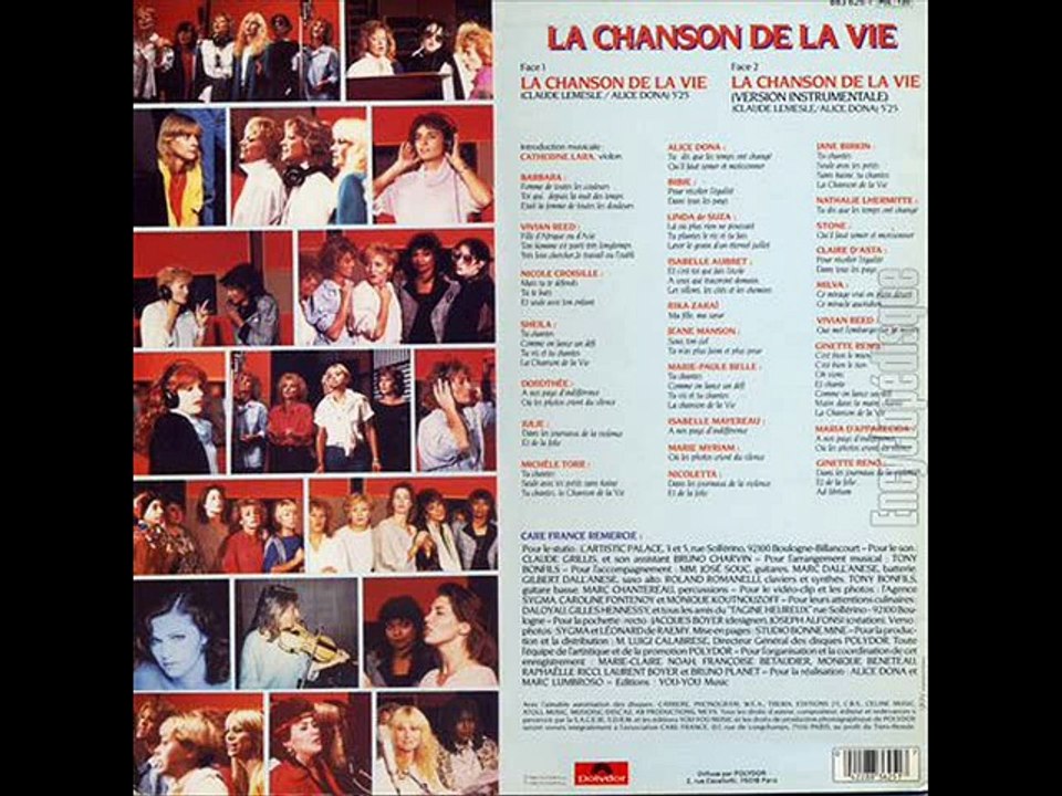 la chanson de la vie