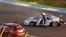Porsche Carrera Cup Germany 2016. Race 1 Hockenheimring. Marek Böckmann & Wolf Nathan Huge Crash