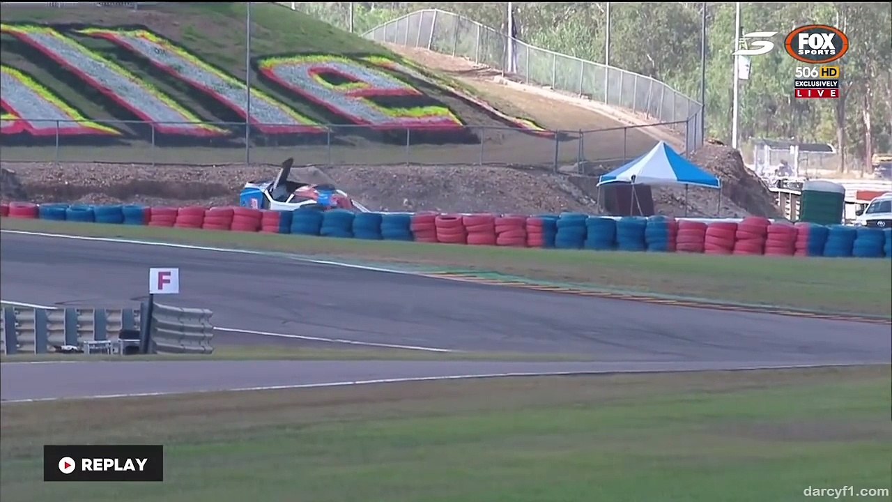 Aussie Racing Cars 2016. Race 2 Darwin. David Sultana Huge Crash