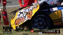V8 Supercars 2016. Symmons Plains Raceway. Chris Pither Hard Crash