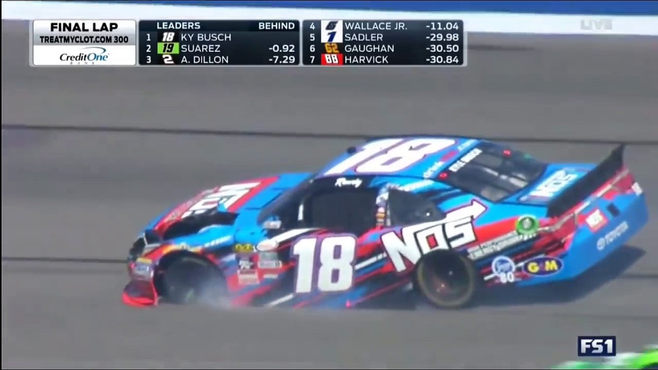 NASCAR XFINITY Series 2016.  Auto Club Speedway.  Incredible Last Lap