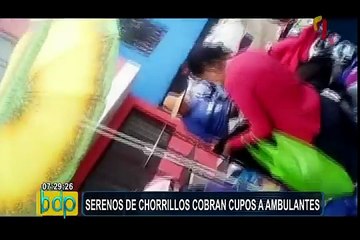 Скачать видео: Serenos de Chorrillos cobraban cupos a ambulantes