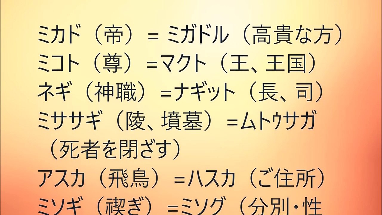 ユダヤ　ヘブライ語　日本語　共通点
