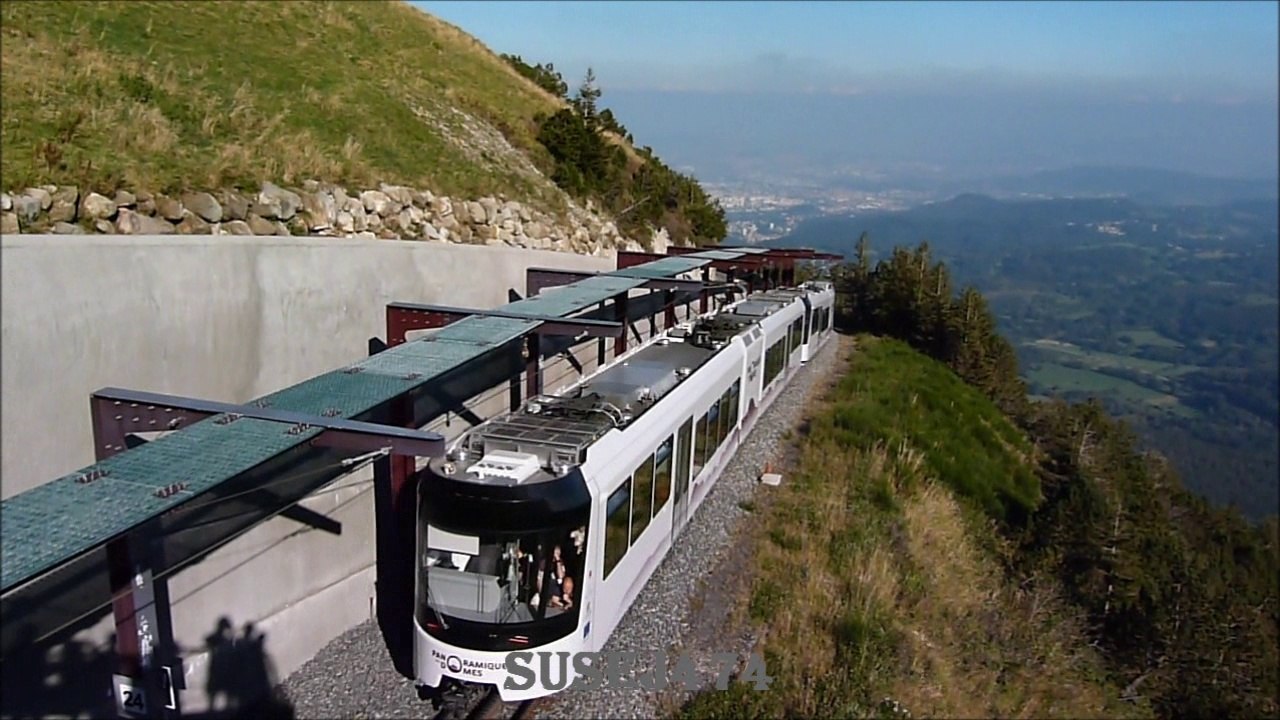 LE PUY DE DOME EN TRAIN (le panoramique des dômes, septembre 2014)