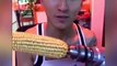 Chinese Boy Eating Corn With Drilling Machine- funny video - Chinese Boy Lost 2 Teeth
