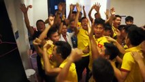 U19 Việt Nam ăn mừng tưng bừng sau khi giành vé World Cup