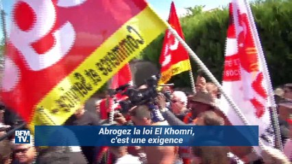 "Booooooh" Emmanuel Macron a reçu un accueil agité de la part de la CGT à d'Albi