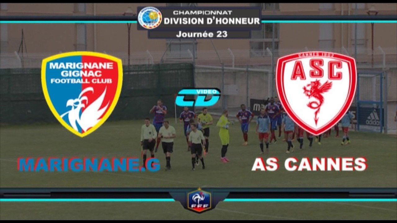Résumé MARIGNANE 3 - 1  AS CANNES  J23 DH 2016-2017