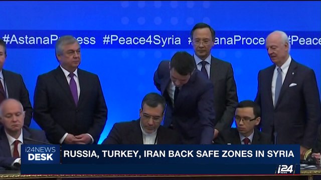i24NEWS DESK | Russia, Turkey, Iran back safe zones in Syria | Thursday, May 4th 2017