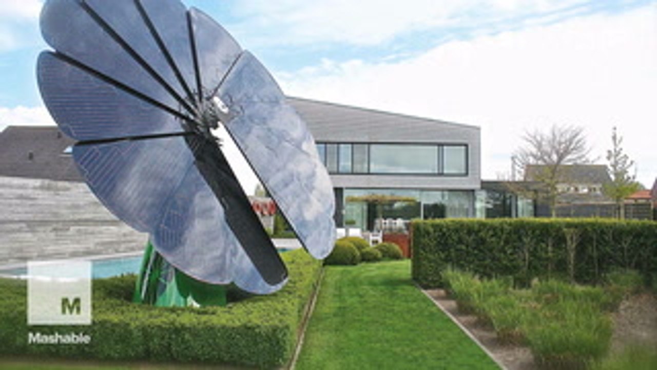 This blooming solar system harvests energy from the sun like a flower