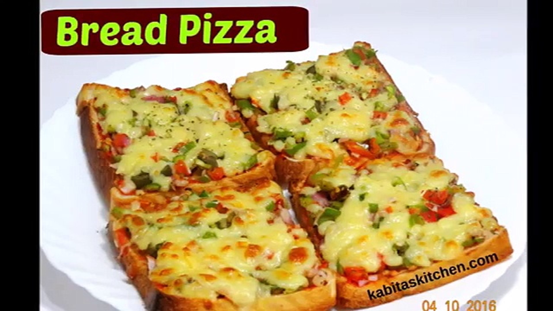 Bread Pizza Recipe - Quick and Easy Bread Pizza - Bread Pizza Recipe by  kabitaskitchen-2(2) - video Dailymotion