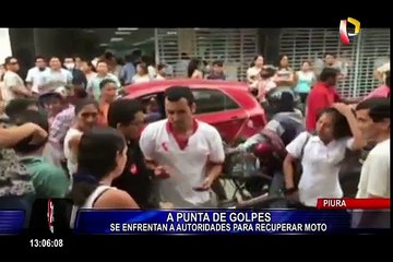 Piura: pobladores se enfrentan a fiscalizadores para recuperar motocicleta incautada