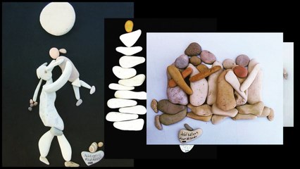 Heartbreaking effects of Syria war in pebble art