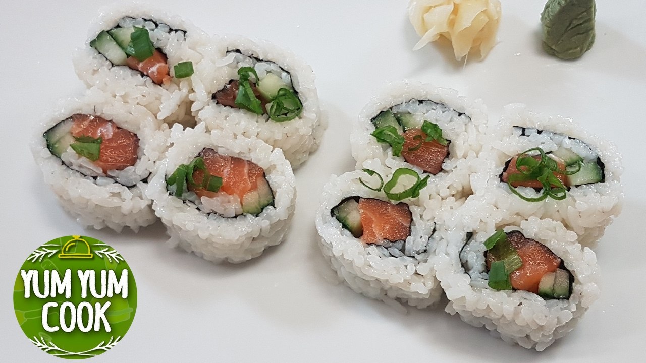 Salmon Sushi Roll | How to Make Salmon Roll at Home