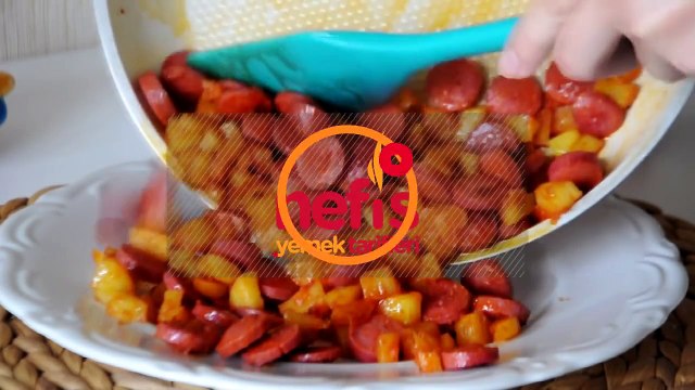 Patatesli Sosis Tarifi _ Kahvaltılık Sosis ve Patates